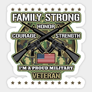 Military Veteran Family Strong Sticker